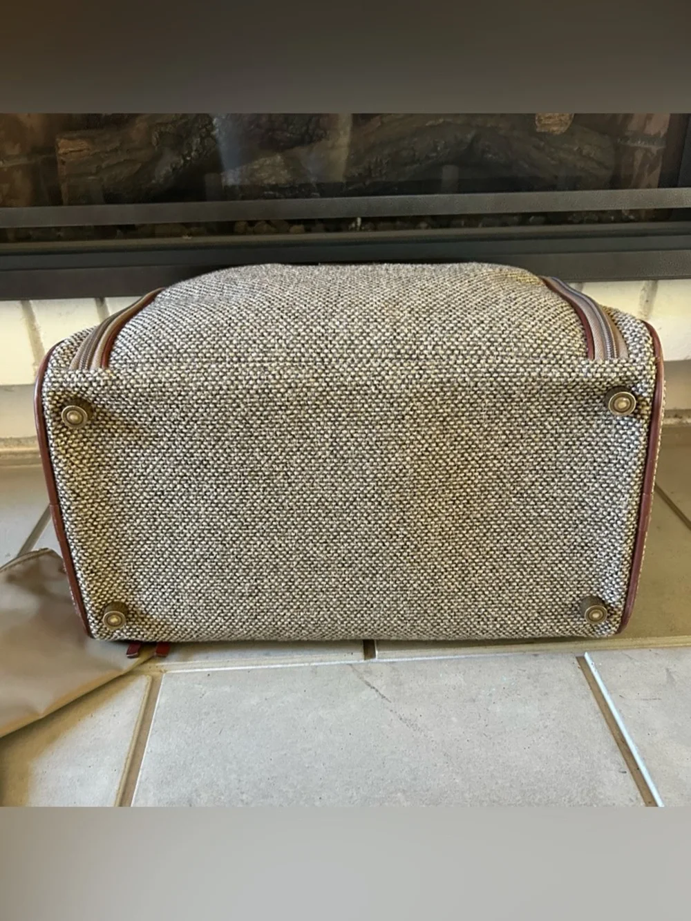 Vintage Hartmann Tweed & Leather Carry On Duffle Toiletries Case Luggage Bag 15
